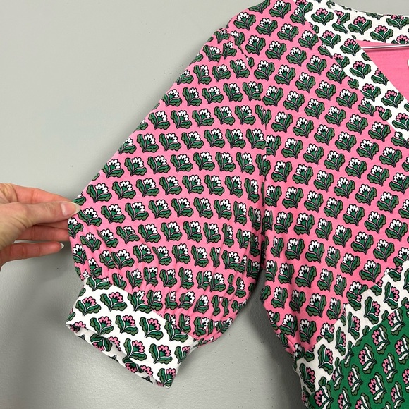 Boden Eva Jersey Knit Midi Dress Women’s Size 14 Floral Retro Whimsical Flared - Picture 4 of 8